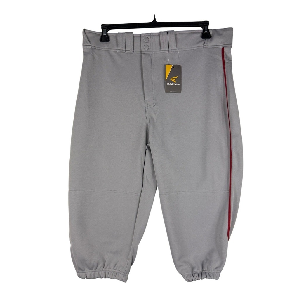 Easton Pro+ Knicker Piped Baseball Pants Gray Red Mens XXL A167105GYRDXXL NWT